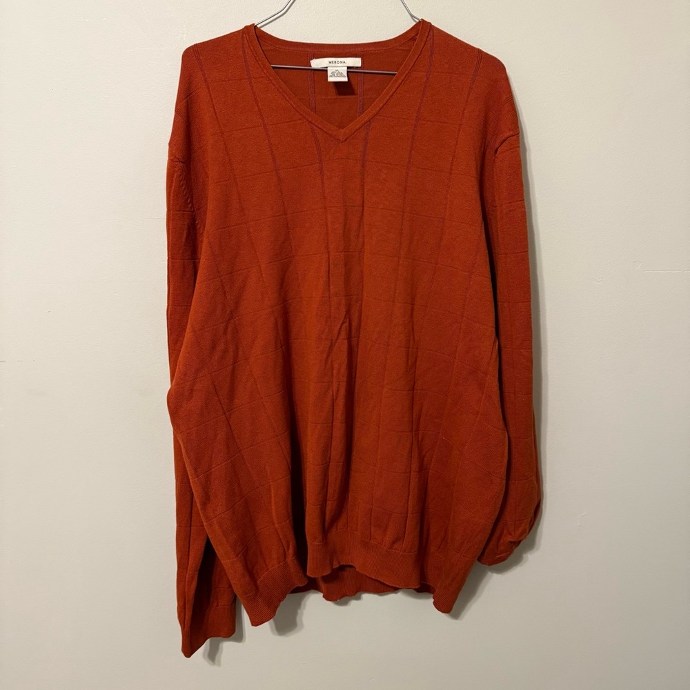 Merona Men's Orange V-Neck Sweater